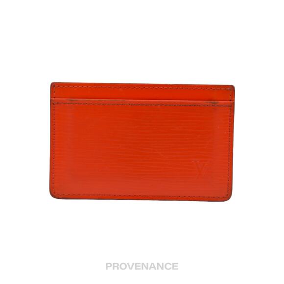 🔴 Louis Vuitton Card Holder Wallet - Orange Epi Leather - Picture 2 of 9